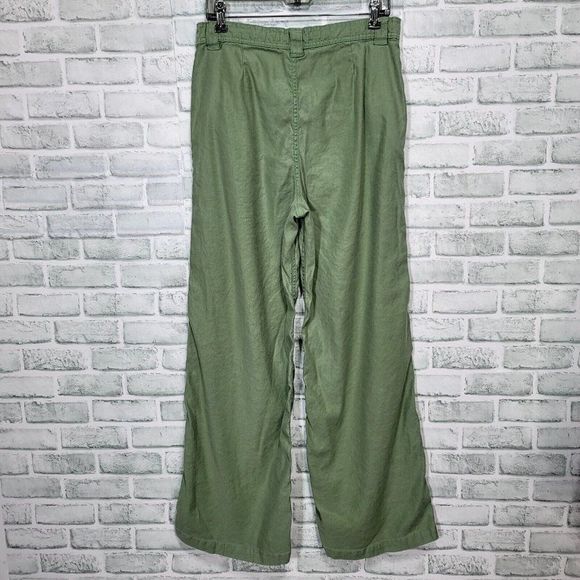 Hudson Jeans womens 30 Sage Green Drawstring Waist Wide Leg Casual Pants - Picture 3 of 7